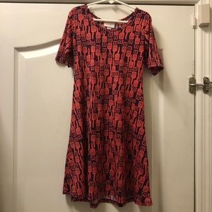 LulaRoe size 8 cat clock dress